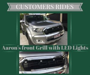 CUSTOMERS front grill with led lights advert